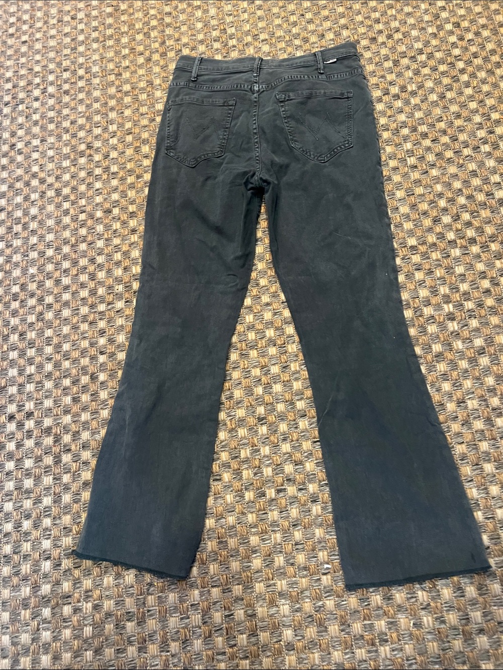 MOTHER Black Flare Jeans Hustler ankle frey 28